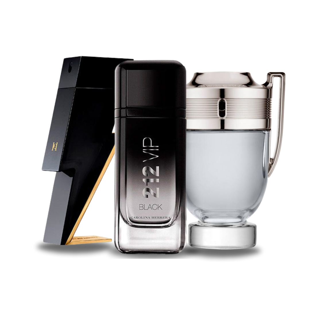 Offre Combo de 3 Parfums - Bad Boy de Carolina Herrera | 212 VIP Black de Carolina Herrera | Invictus de Paco Rabanne