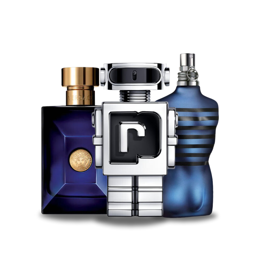 Offre Combo 3 Parfums - Dylan Blue de Versace | Phantom de Paco Rabanne | Ultra Male de Jean Paul Gaultier